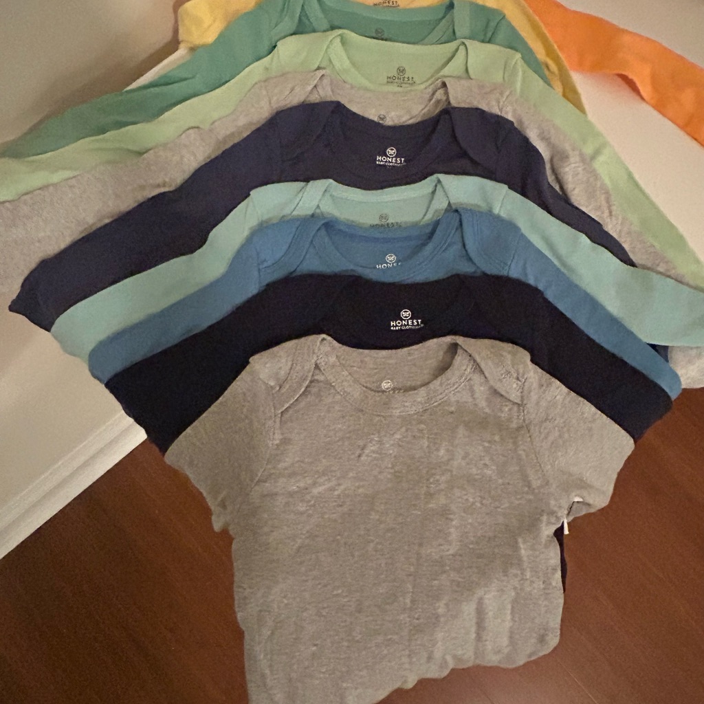 10-Pack: Honest Baby Multi-Color Baby/Toddler Short Sleeve Bodysuits